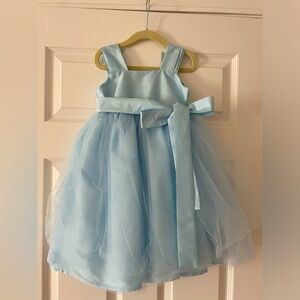 Girl Formal Dress With Satin Top, Tulle Bottom, Satin Belt by Isabel Garreton